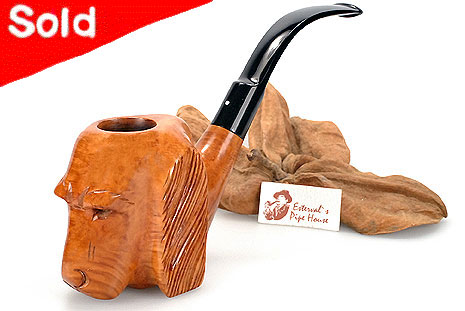 Alfred Dunhill Root Briar Carved Dog Head "1979" oF